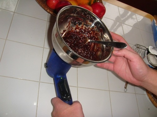 Illustration for article titled A MacGyver Chef Thanksgiving: Making Choco-Cranberry Mousse With a Hair Dryer